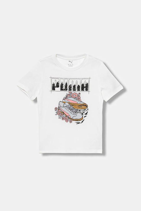 

Детская хлопковая футболка GRAPHIC Sneaker Tee G Puma, белый