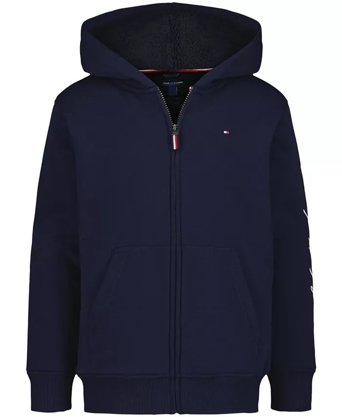

Мальчиковая толстовка с молнией Signature Fleece 8-20 Tommy Hilfiger, синий