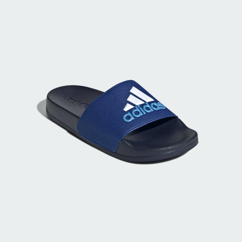 Детские шлепанцы для душа adidas Adilette, белый/синий — фото 4