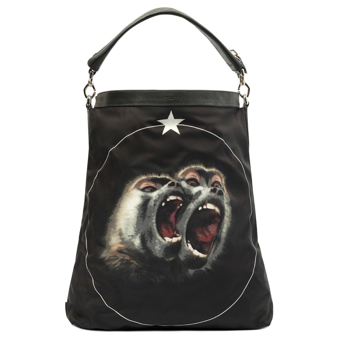 

Givenchy Черный мужской плечевой рюкзак из ПВХ
