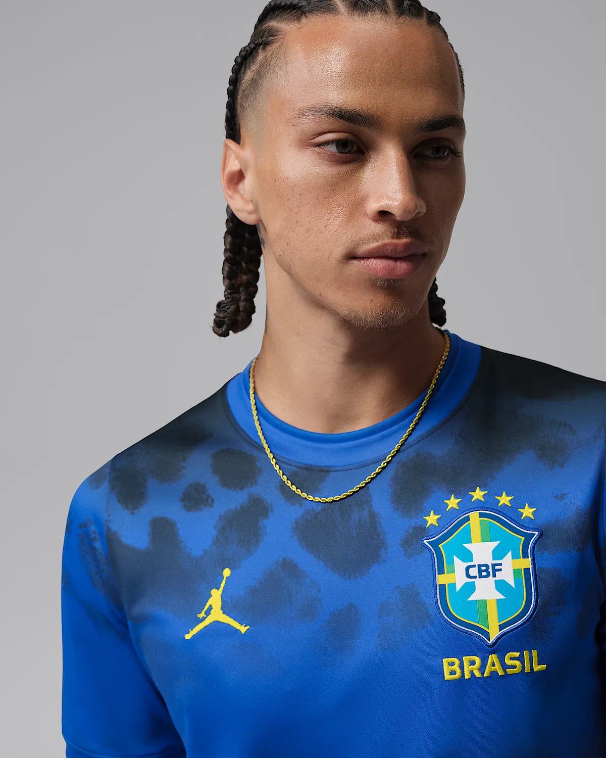 Мужская футболка Jordan Dri-FIT с коротким рукавом Brazil Academy Pro, Hyper Royal — фото 3