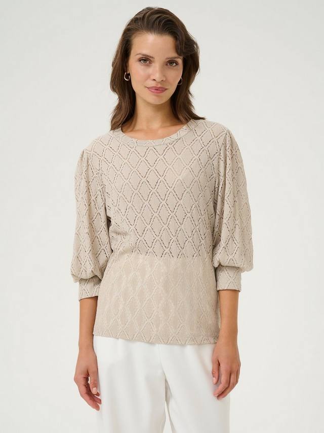 

Топ Tio с кружевной текстурой KAFFE, Mid Grey