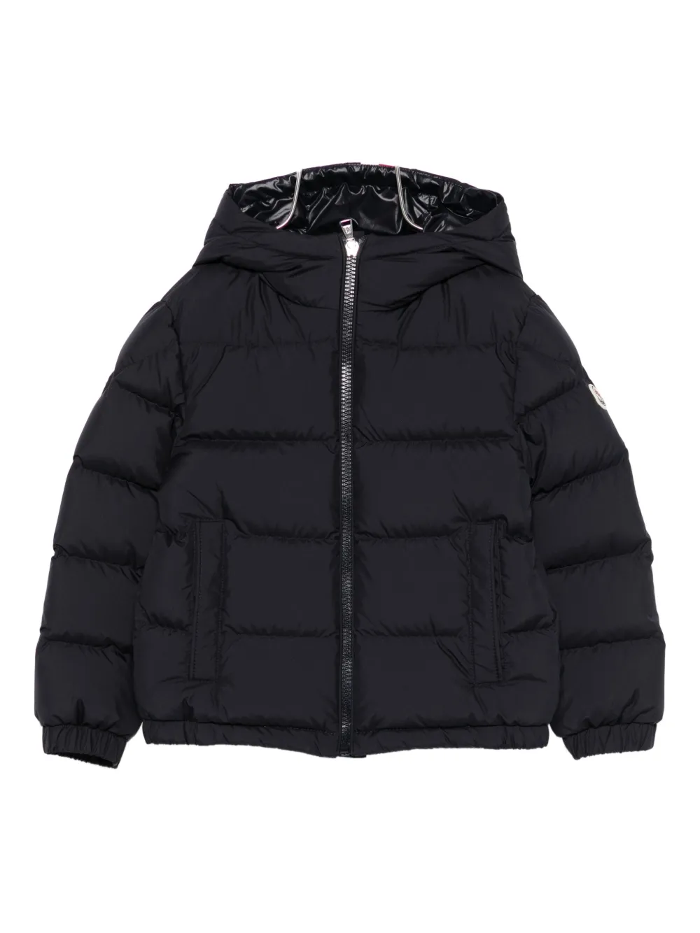 

Стеганая куртка с капюшоном Moncler Enfant, синий