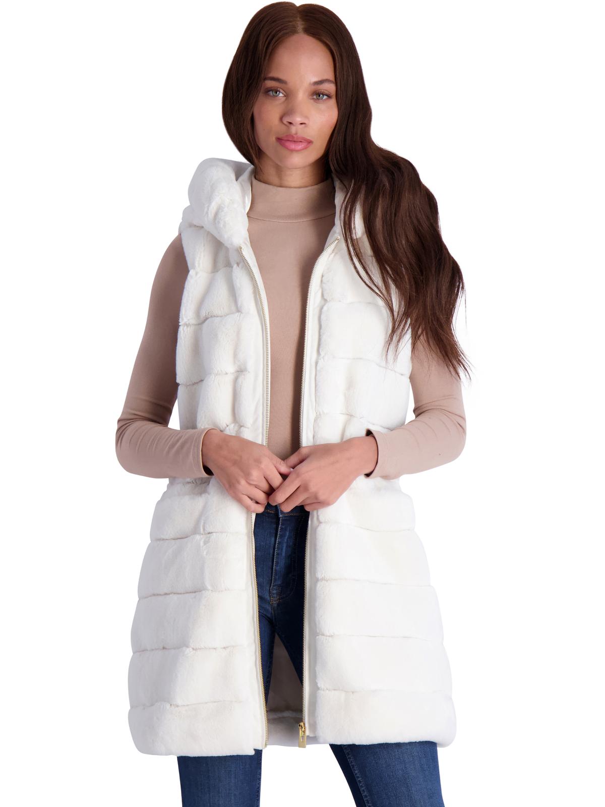 

Женский водонепроницаемый плюшевый жилет для верхней одежды Via Spiga, слоновая кость