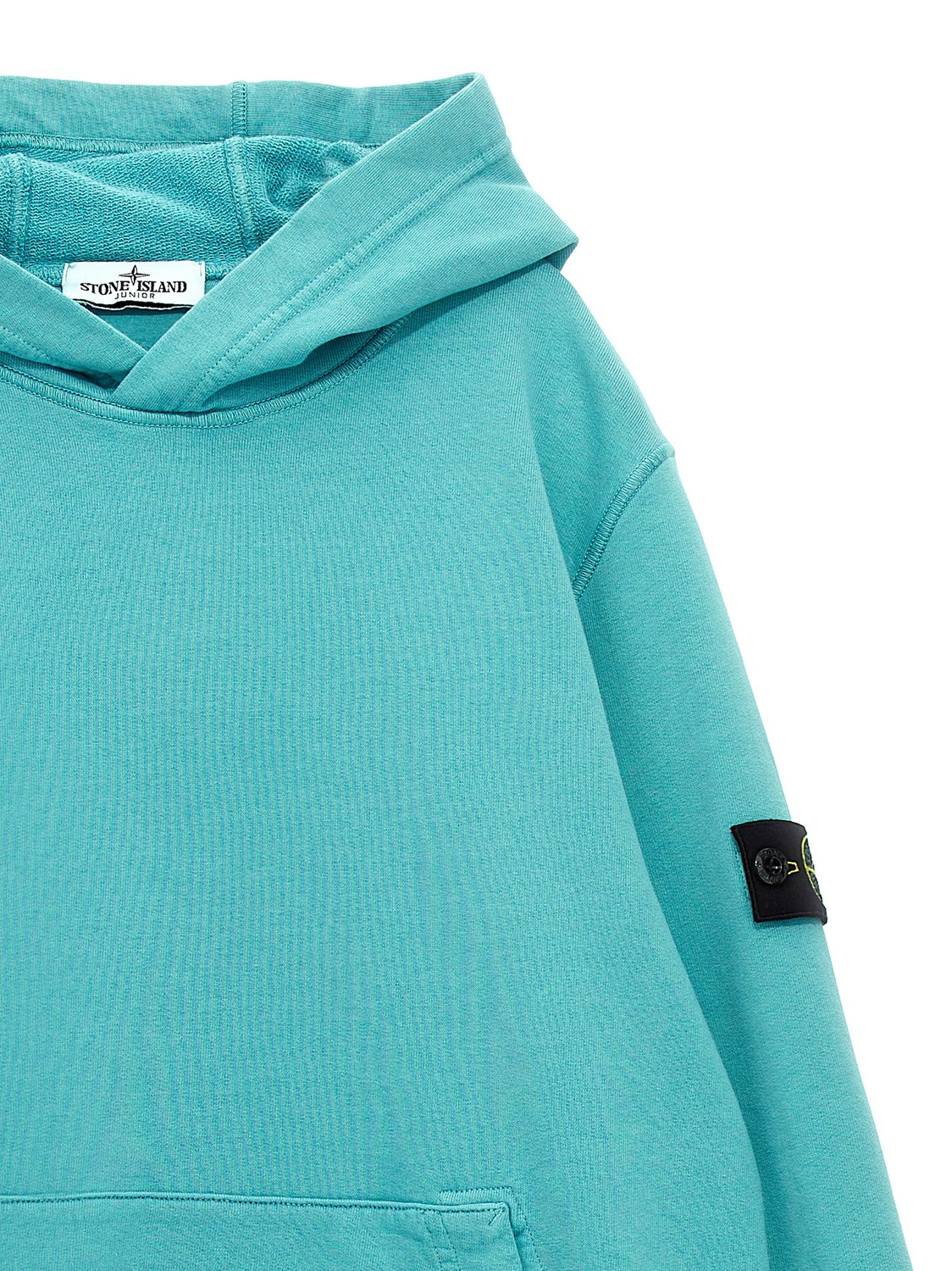 Толстовка с нашивкой-логотипом Stone Island Junior, голубой — фото 3