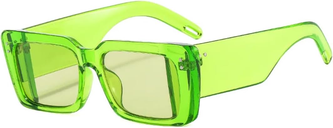 

Солнцезащитные очки для мужчин и женщин - защита UV400 - двухцветная отделка заклепками, широкие дужки для занятий спортом на открытом воздухе и вождения DSVIGF, Green