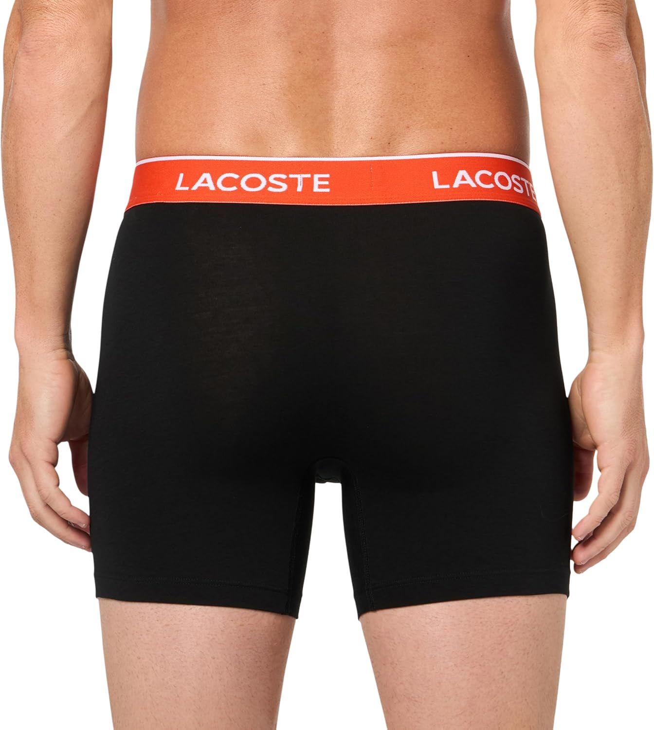 Lacoste мужские хлопковые эластичные боксеры Essentials, 5 штук (Amazon Exclusives), Black/Desinvotte/Flamingo/Delphinium/Olive/Sesame — фото 3