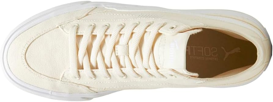 Мужские кроссовки PUMA Court Classic Vulcanized Mid Formstrip на шнуровке, повседневные - белые — фото 4