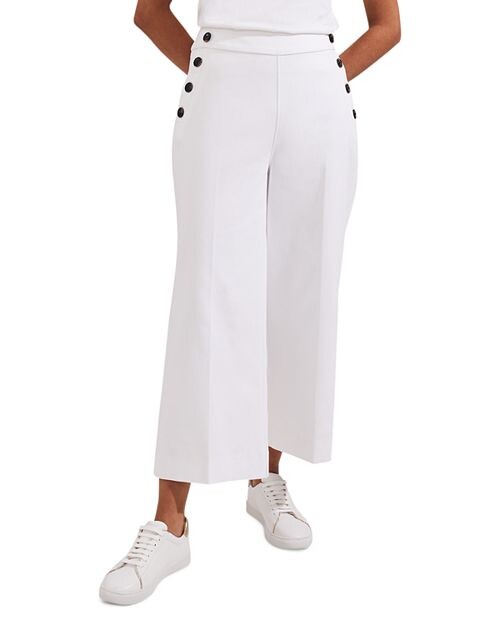 

Укороченные широкие брюки Simone HOBBS LONDON, цвет White