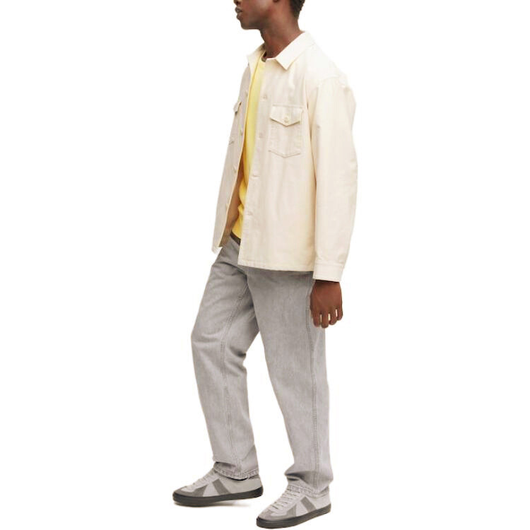 Куртка-рубашка Uniqlo (Jersey) Unisex, 01 молочно-белый — фото 4