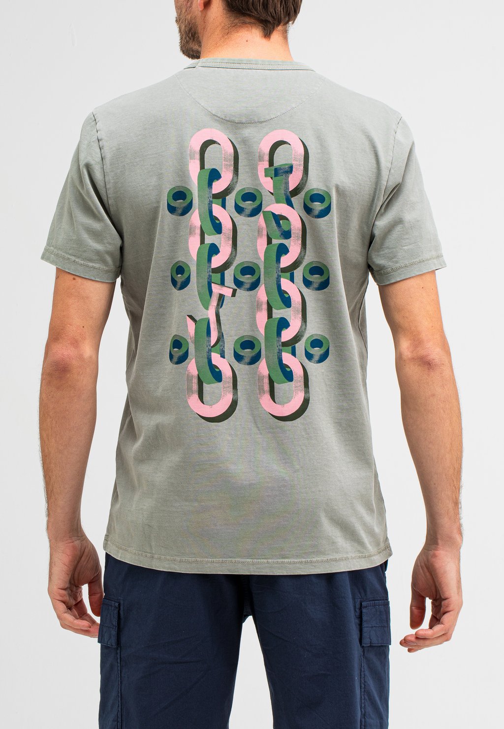 

Футболка с принтом BOB X MVG TEE Butcher of Blue, светло-серый