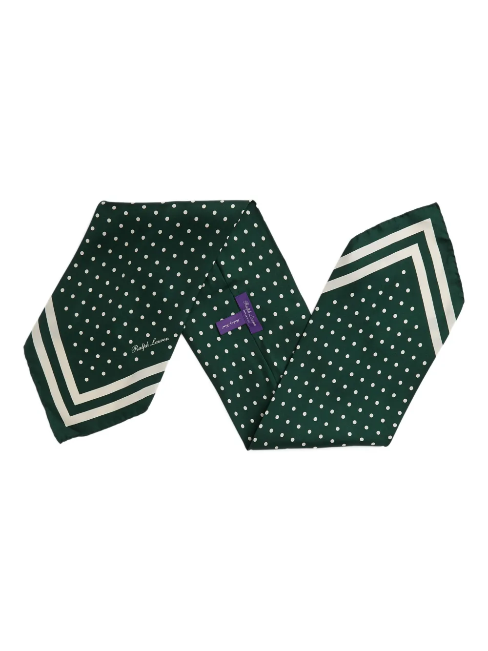 

Шелковый платок в горох Ralph Lauren Purple Label, зеленый
