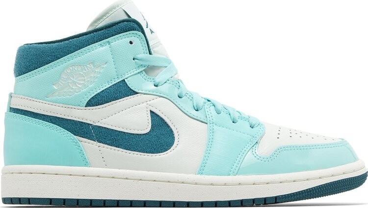 

Кроссовки Wmns Air Jordan 1 Mid SE 'Bleached Turquoise', синий