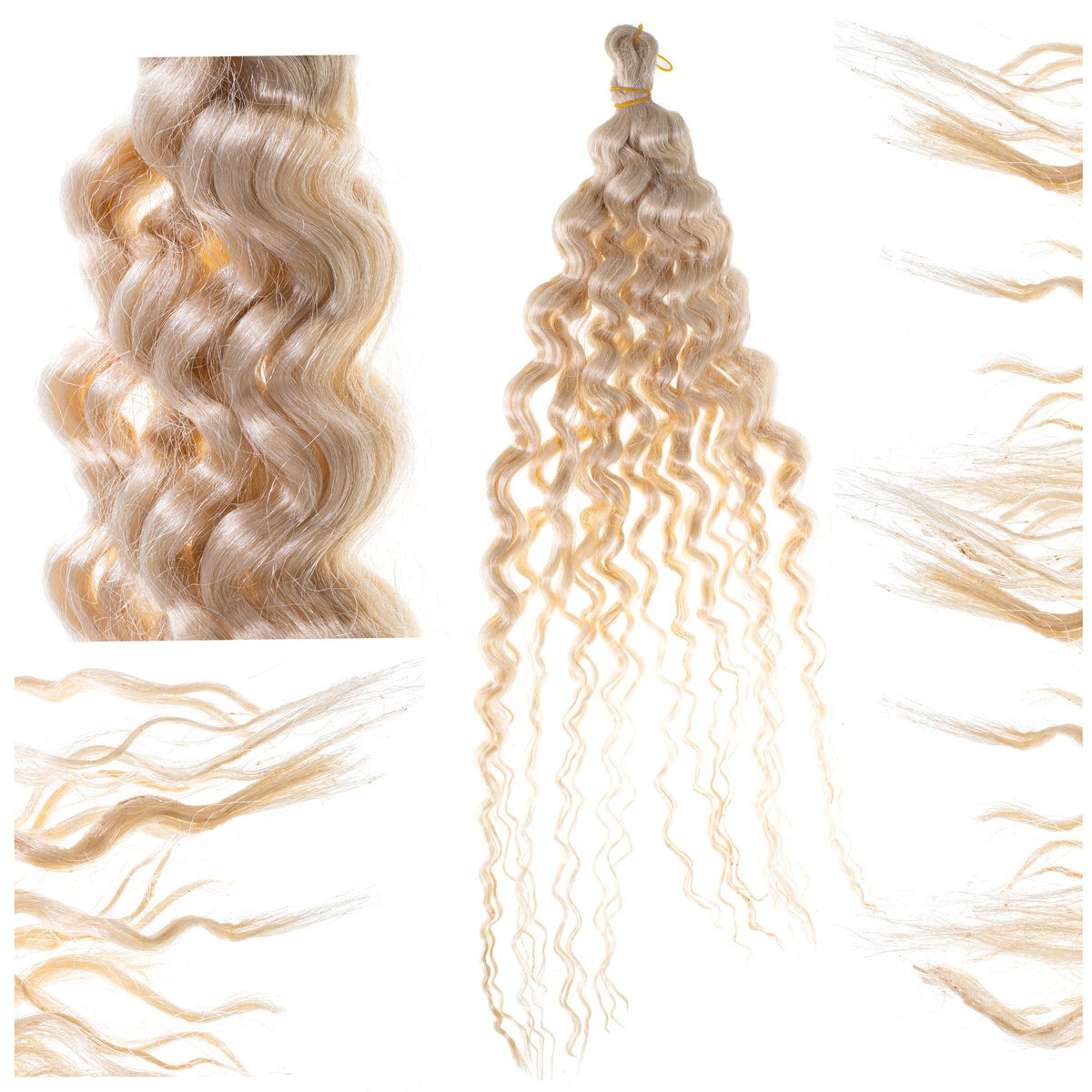 

Синтетические волосы для плетения, афролоксы, мягкие перманентные волосы, блондинка Ikonka