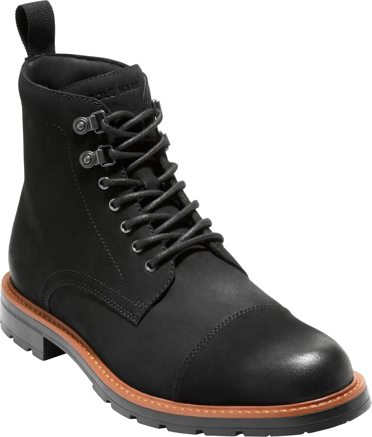 Мужские туфли Cole Haan - Chamberlin Grand Cap Toe Oxford, Black Nbk Black Wr — фото 4