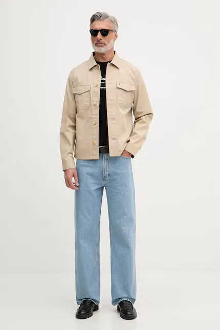 Куртка Harrington мужская Tommy Hilfiger, бежевый — фото 2