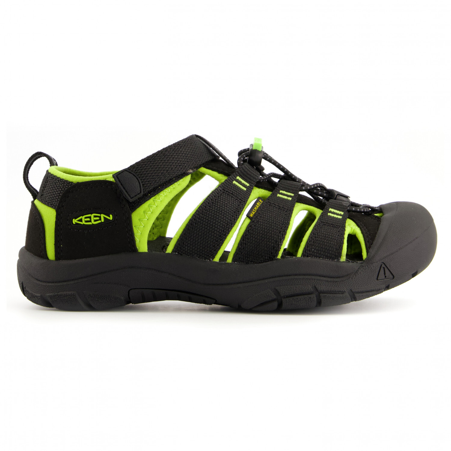 

Сандалии Keen Youth Newport H2, цвет Black/Lime Green