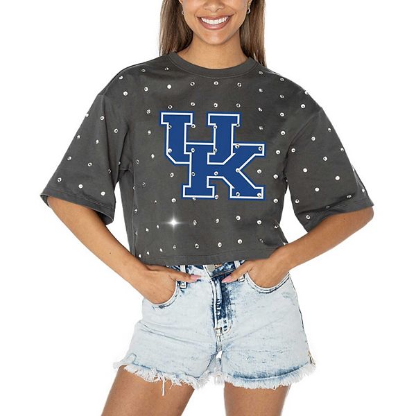 

Женская серая футболка кроп kentucky wildcats go time rhinestone Gameday Couture, Серый, Женская серая футболка кроп kentucky wildcats go time rhinestone Gameday Couture