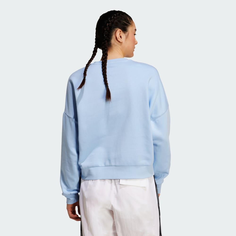 Толстовка Adidas Essentials Small Logo Feelcozy Sweatshirt, цвет Glow Blue/White — фото 2