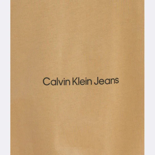 Удобная футболка Calvin Klein, бежевый — фото 3