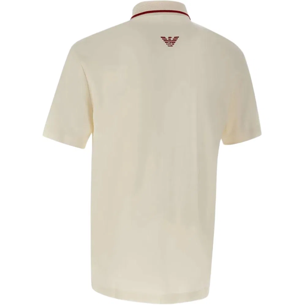 Поло EA7 SS26 мужское EMPORIO ARMANI, White — фото 4