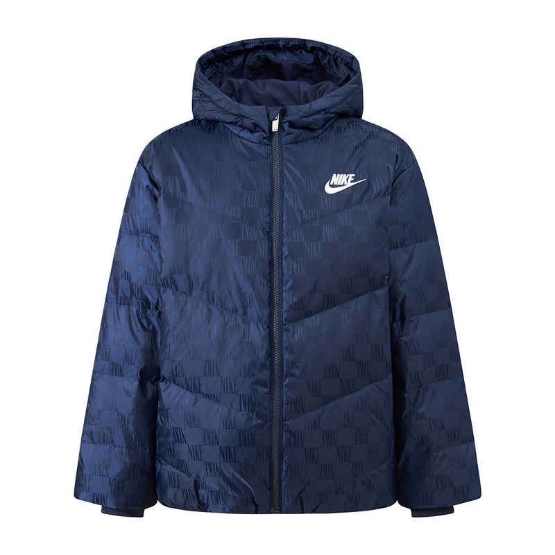 

Детская утепленная курткас капюшоном, средней плотности Nike, синий