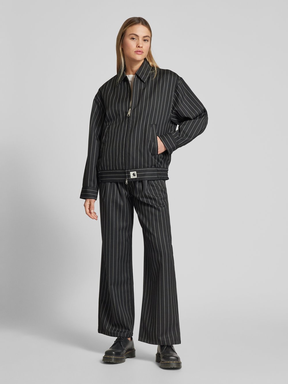 

Куртка с нашивкой-лейблом модель «Ситон» Carhartt Work In Progress, черный