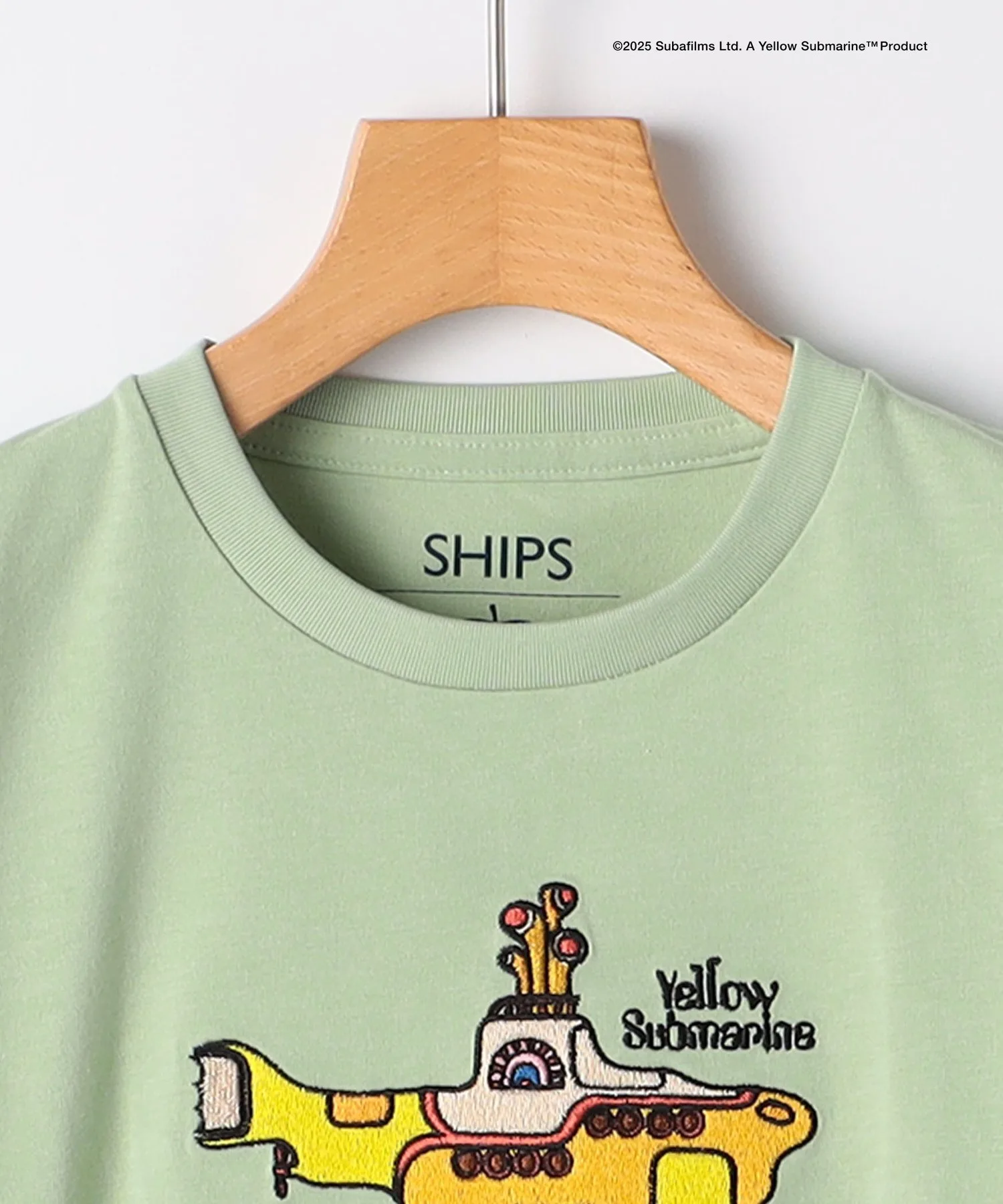 Детская футболка с вышивкой The Beatles SHIPS KIDS бежевая — фото 3