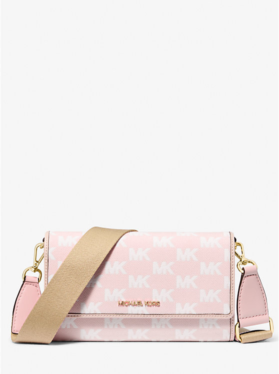 

Сумка через плечо из жаккарда с большим логотипом Jet set Michael Kors, красный