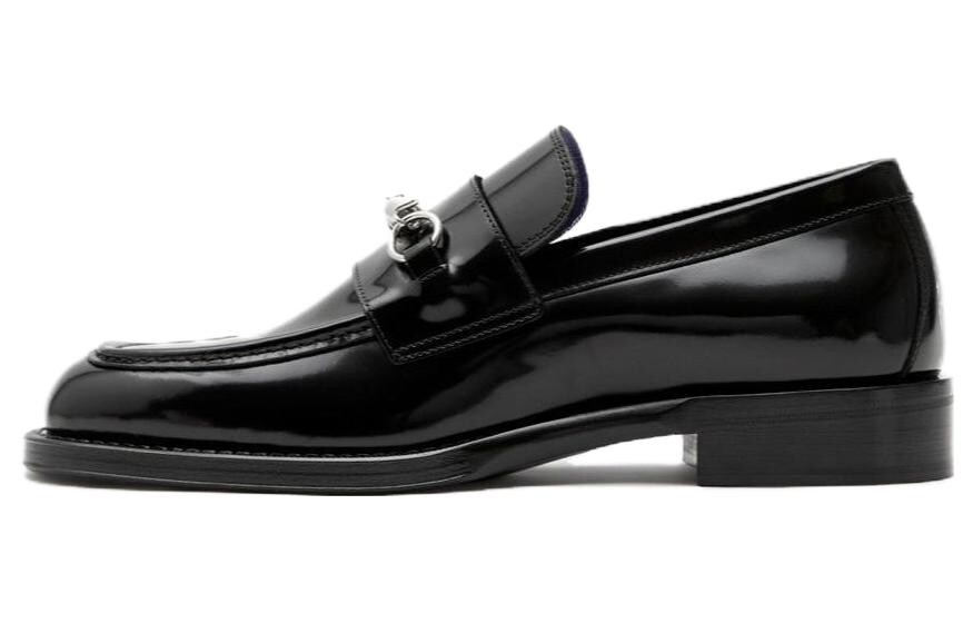 Мокасины кожаные Burberry с проволокой, черный