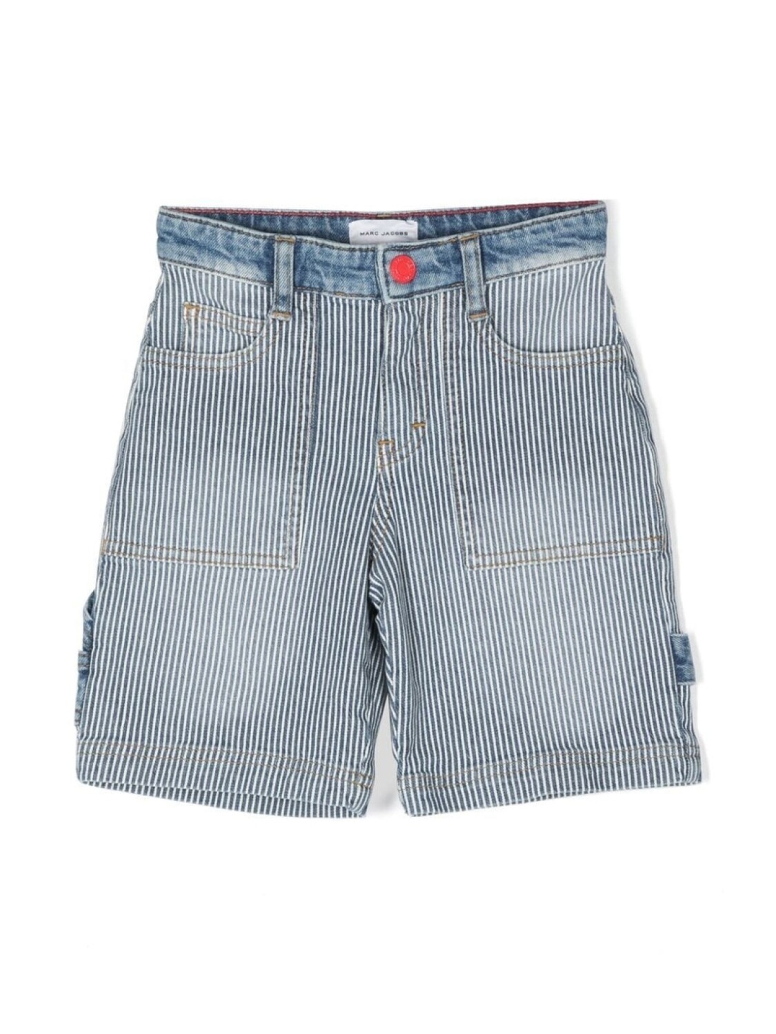 

Marc Jacobs Kids джинсовые шорты-бермуды в полоску, синий
