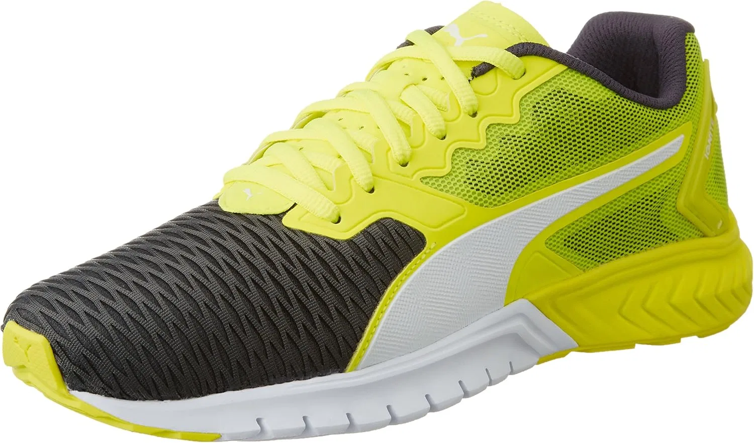 Мужские беговые кроссовки PUMA Ignite Dual, Yellow Safety Yellow Asphalt.