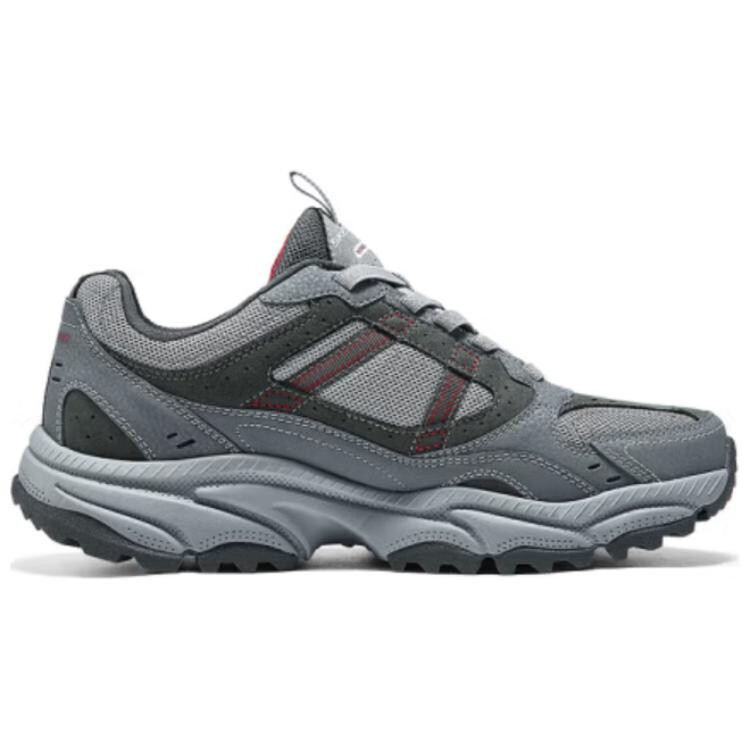 Кроссовки Skechers OUTDOOR MENS Lifestyle Shoes Men Low-top Charcoal Grey/red, серый/красный — фото 2