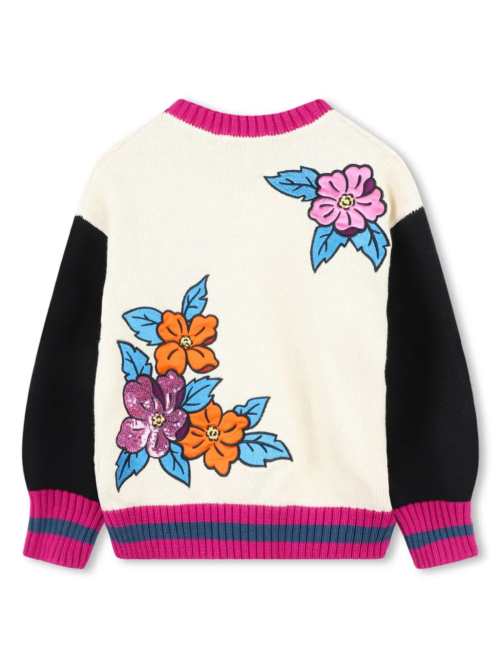 Джемпер вязки интарсия Kenzo Kids, белый — фото 2
