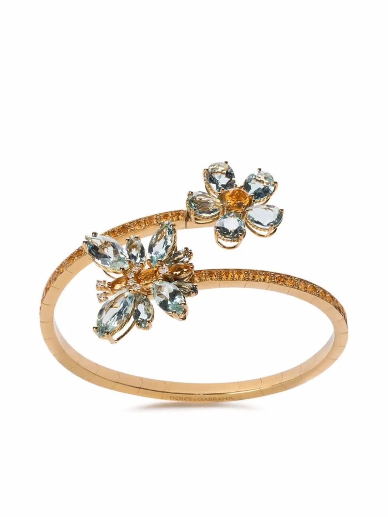

Dolce & Gabbana браслет Spring из желтого золота с камнями, золотой