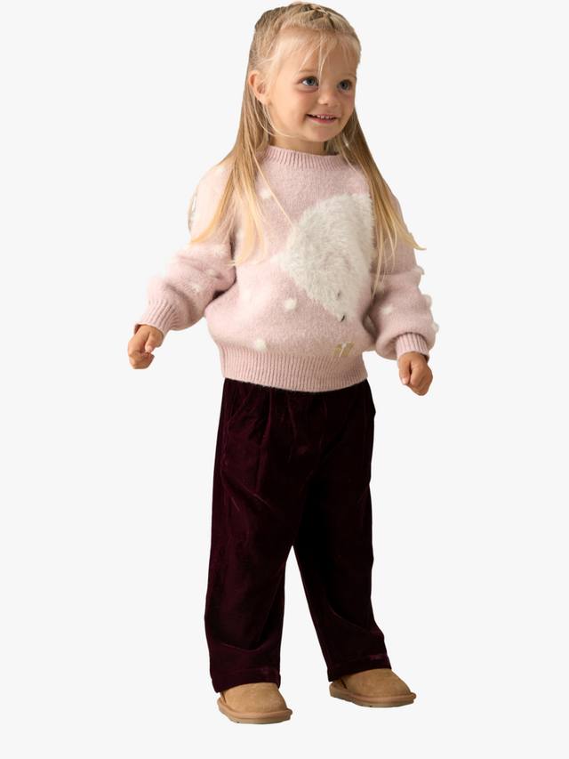 

Детские бархатные брюки с широкими штанинами Angel & Rocket, Burgundy