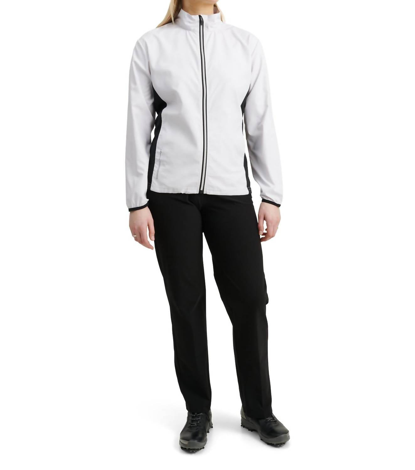 

Женская куртка Ganton Stretch Wind Jacket в цвете Stone Melange Abacus Sportswear US