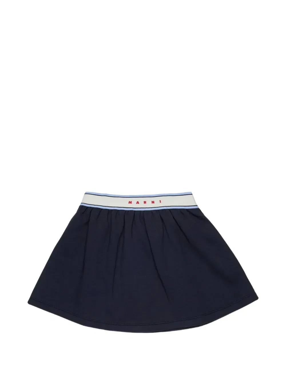 Юбка с логотипом на поясе Marni Kids, синий