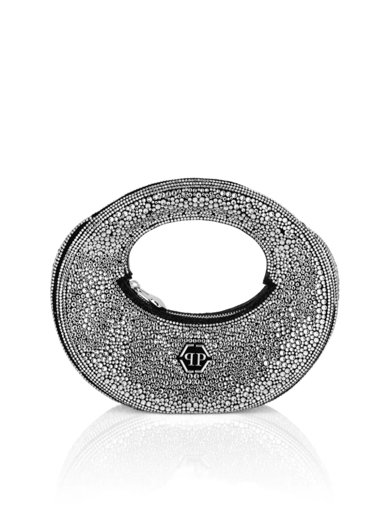 

Мини-сумка, украшенная кристаллами Philipp Plein, черный