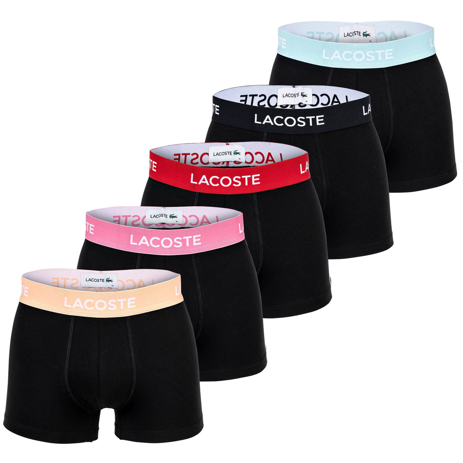 

Боксеры Lacoste Boxershort 5 шт, цвет Schwarz/Pastell