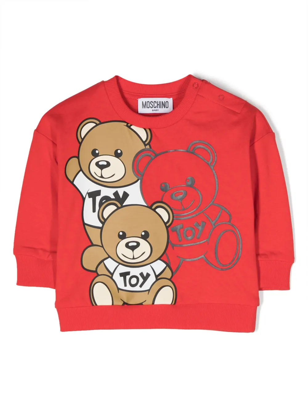 

Толстовка с принтом Leo Teddy Moschino Kids, красный