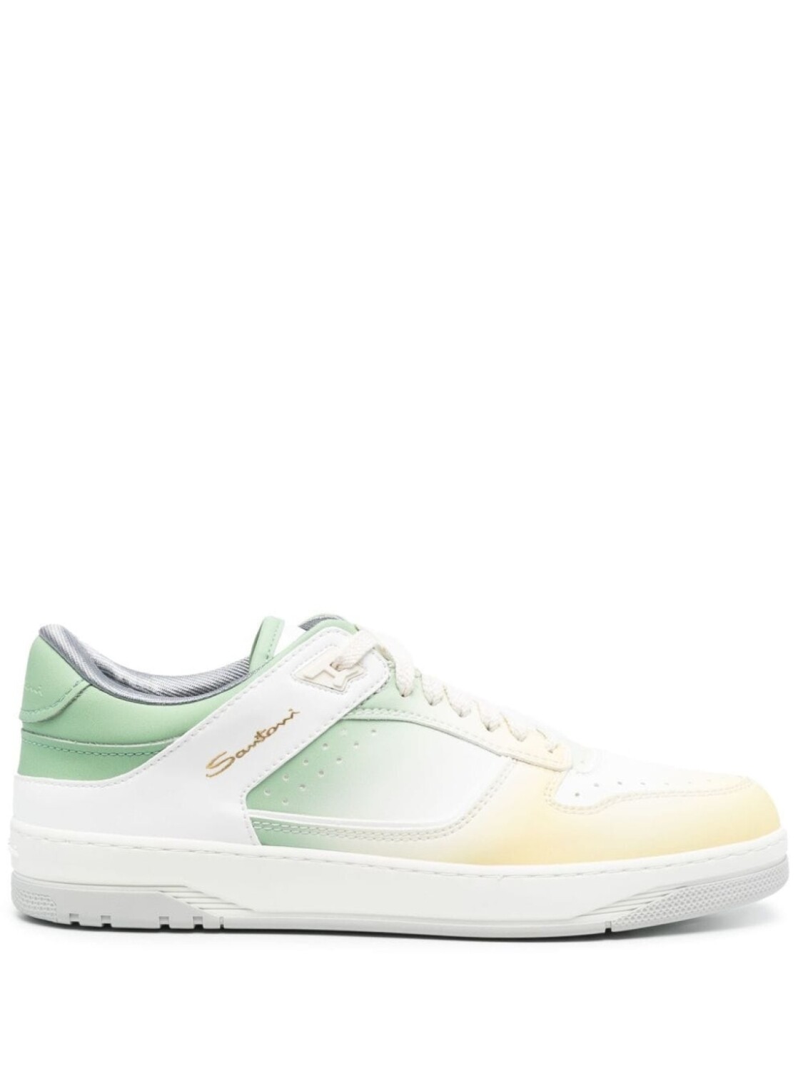 

Кроссовки Santoni Gradient Effect, белый/зеленый