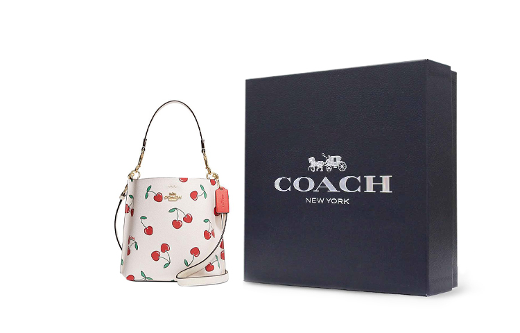 

COACH Сумка-ведро Mollie из искусственной кожи маленького размера белая