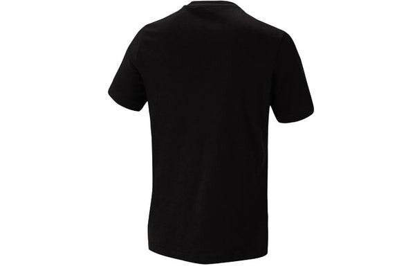 Футболка originals logo printing sports short sleeve tee 'black silver' Adidas, черный — фото 2