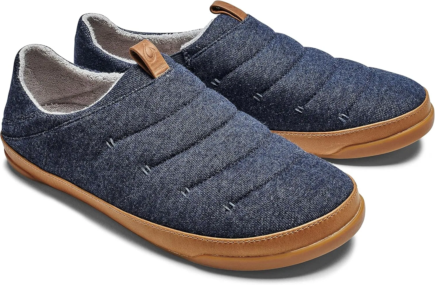 Тапочки из натуральной кожи OLUKAI, Trench Blue — фото 4