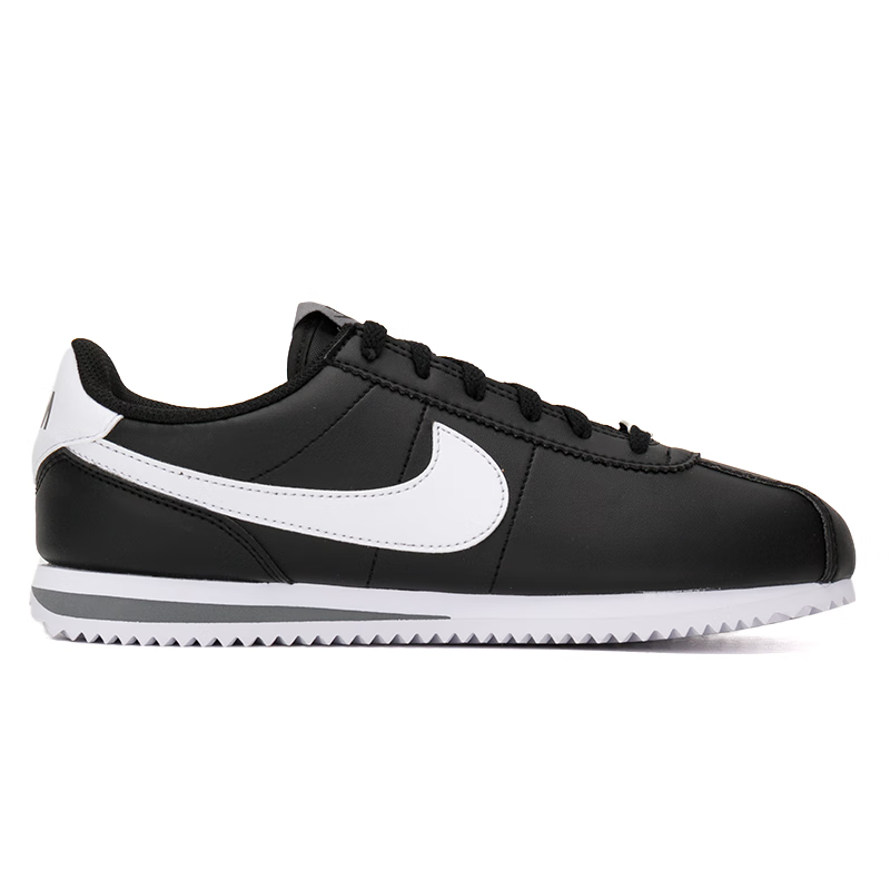 Детские кроссовки Cortez Slip с низким верхом для повседневной носки Nike, черный/белый — фото 4