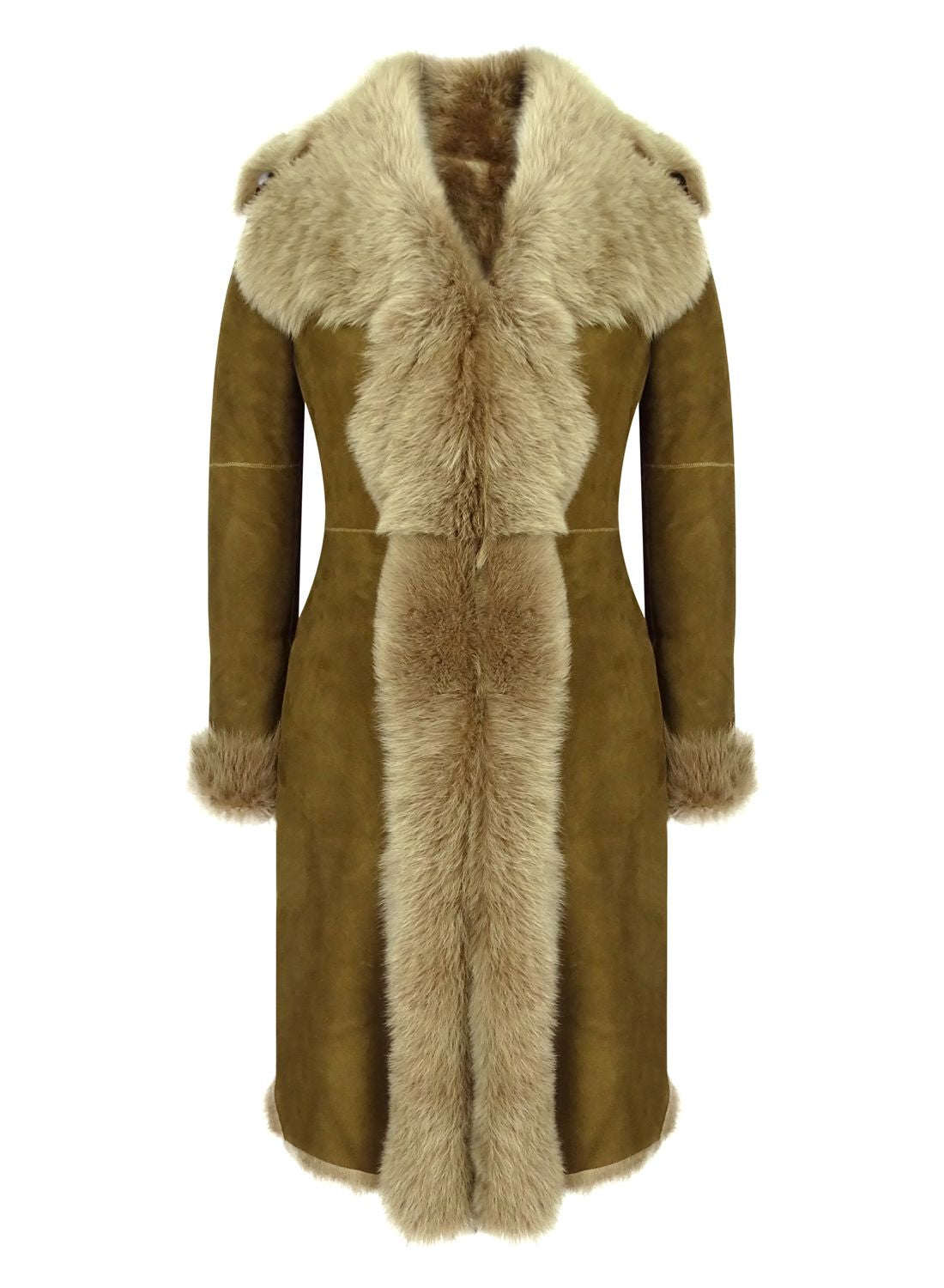 

Длинное пальто из замши Toscana Sheepskin TruClothing, коричневый