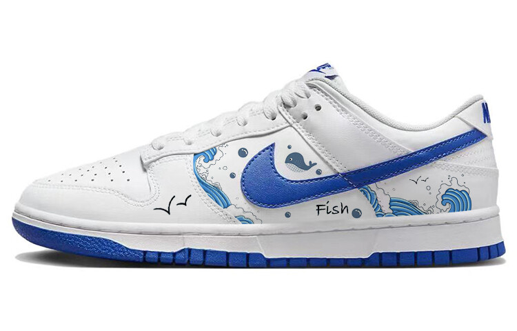 

Кроссовки Nike Dunk Skateboard Shoes Men Low-Top Blue White, Синий, Кроссовки Nike Dunk Skateboard Shoes Men Low-Top Blue White