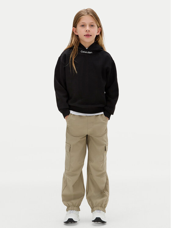 Свободный крой толстовки Embro Logo IB0IB02525 D Calvin Klein Jeans, черный — фото 2