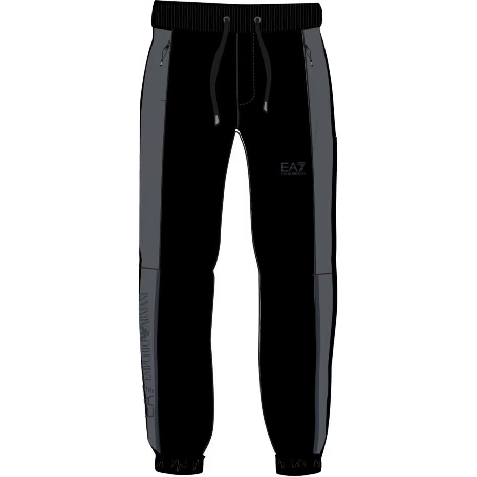 

EA7 Вязаные спортивные штаны Мужские Черные EMPORIO ARMANI